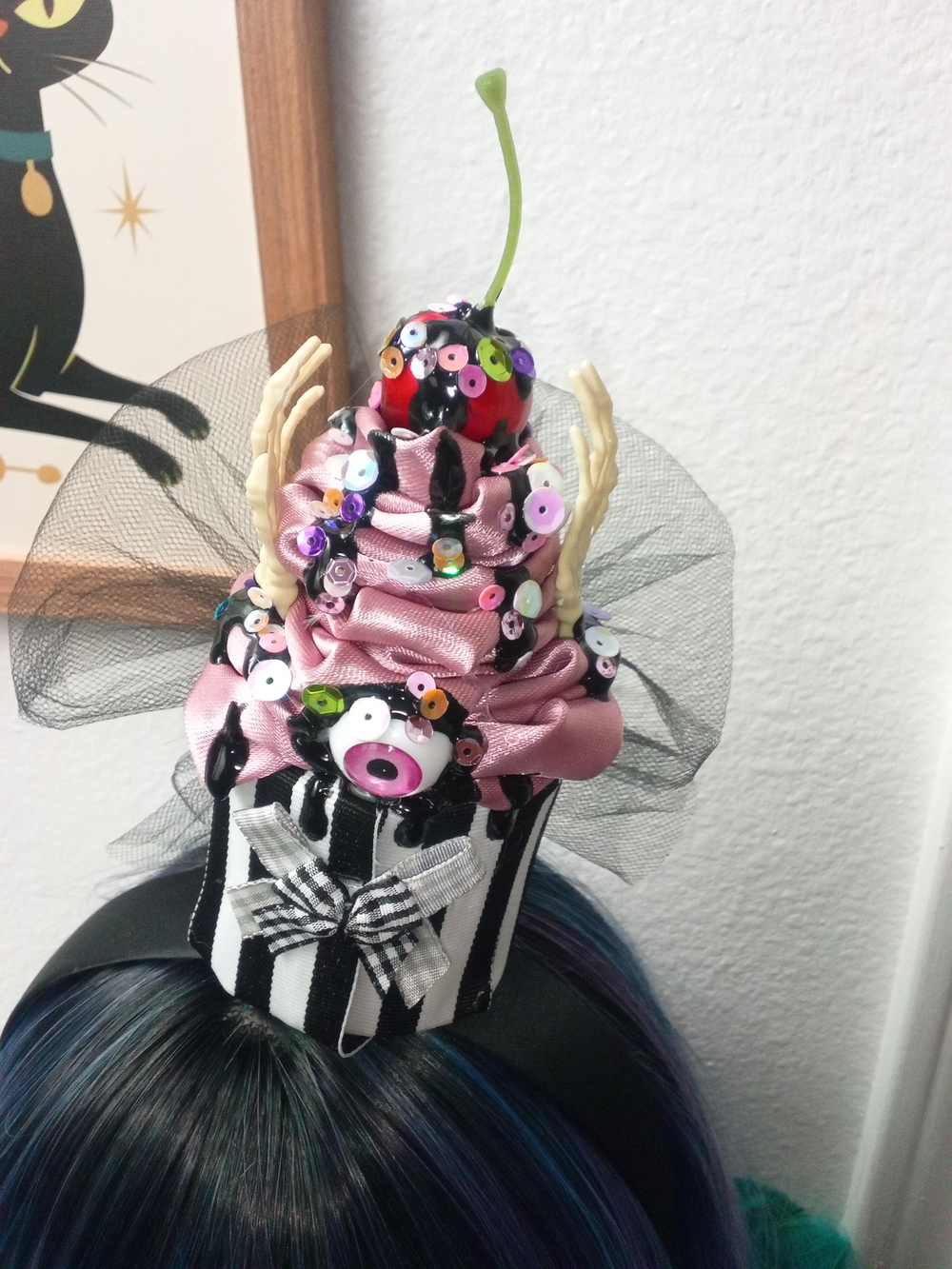 Pastel Goth Cupcake Headband